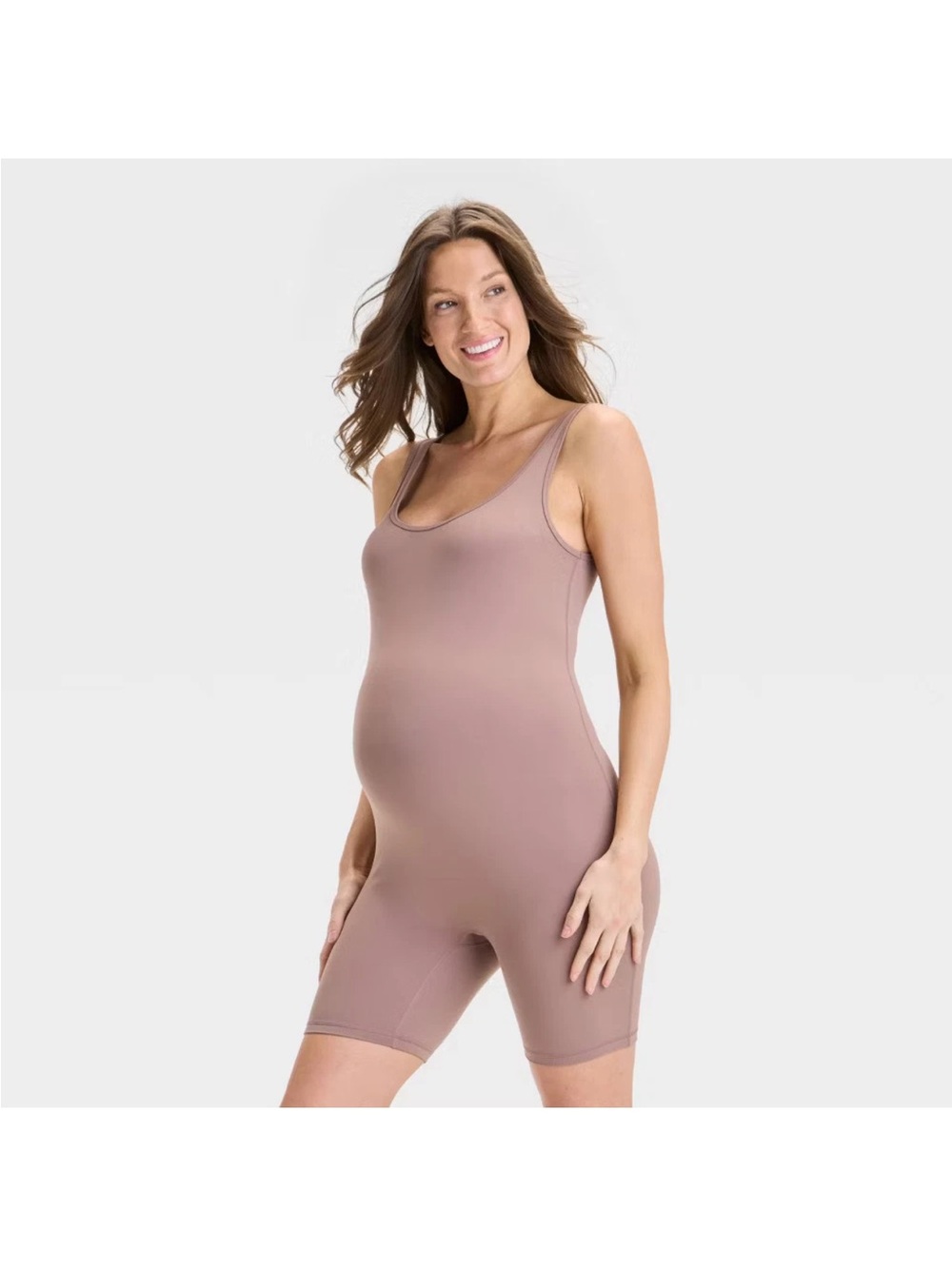 Isabel Maternity by Ingrid & Isabel Seamless Scoop Maternity Bodysuit - Mauve